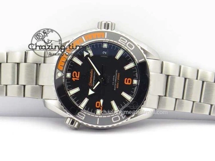 0309 Trendy 2016 Planet Ocean 43.5mm SS V6F Best Edition Black Dial On SS Bracelet A 8210